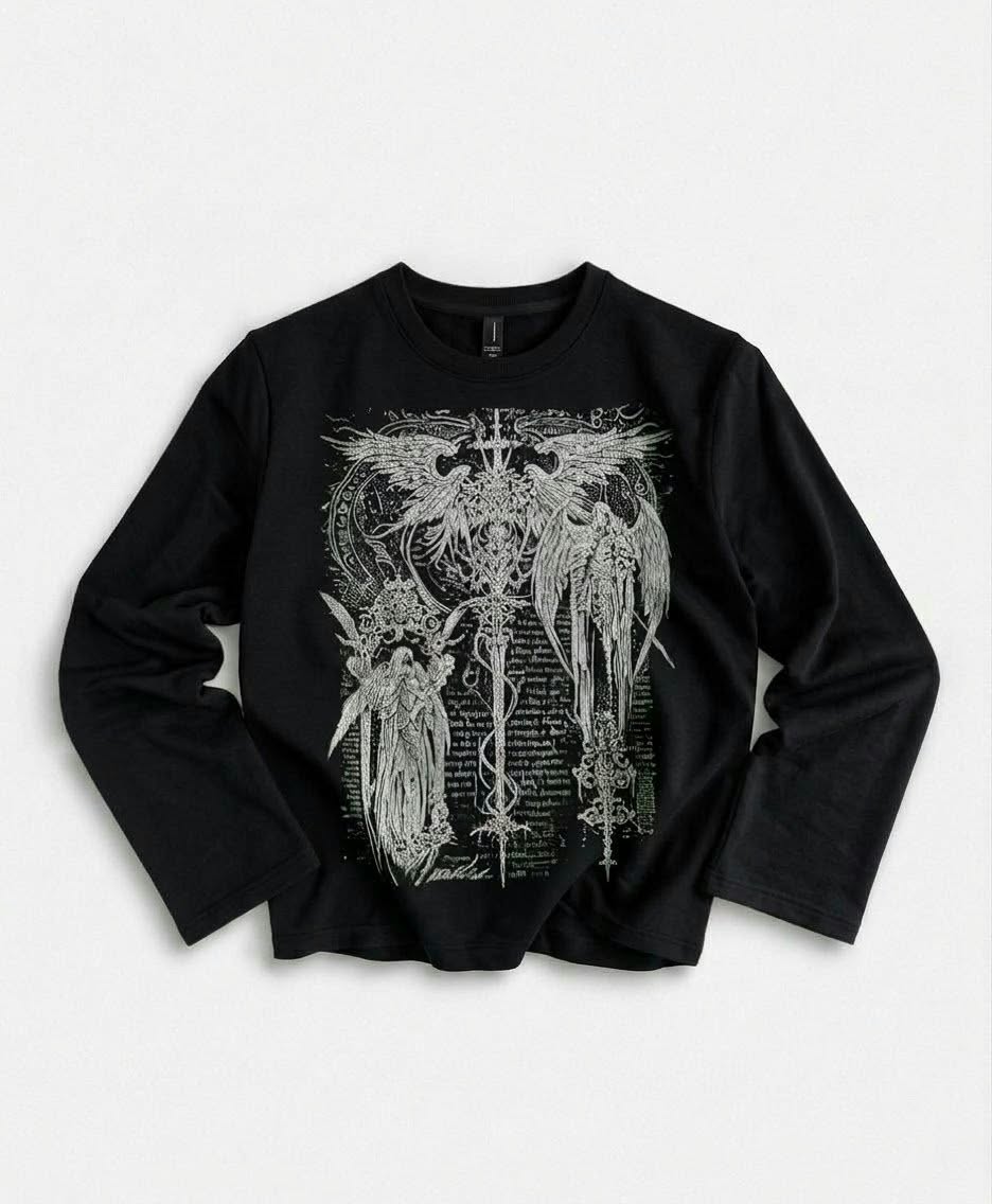 Gothic black long sleeve thermal
